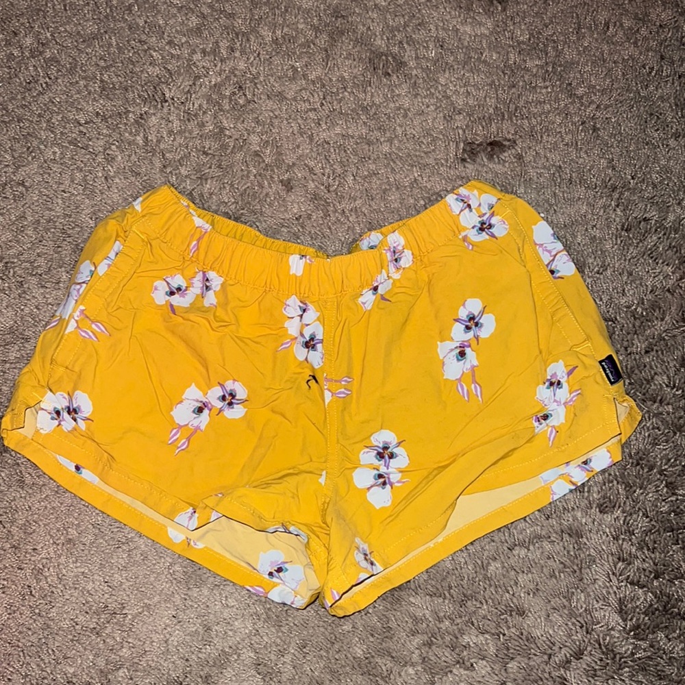Patagonia Yellow floral shorts